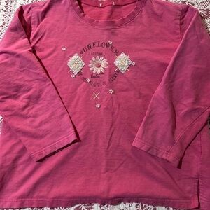 Kids Pink Long Sleeve Shirt
